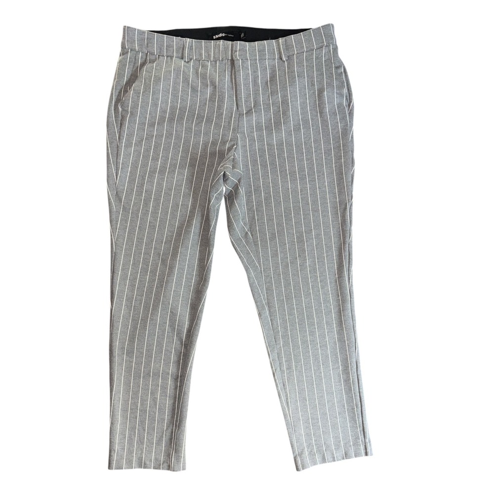 Torrid Gray Pinstripe Ankle Pants Trousers Career Casual Women's Size 14S